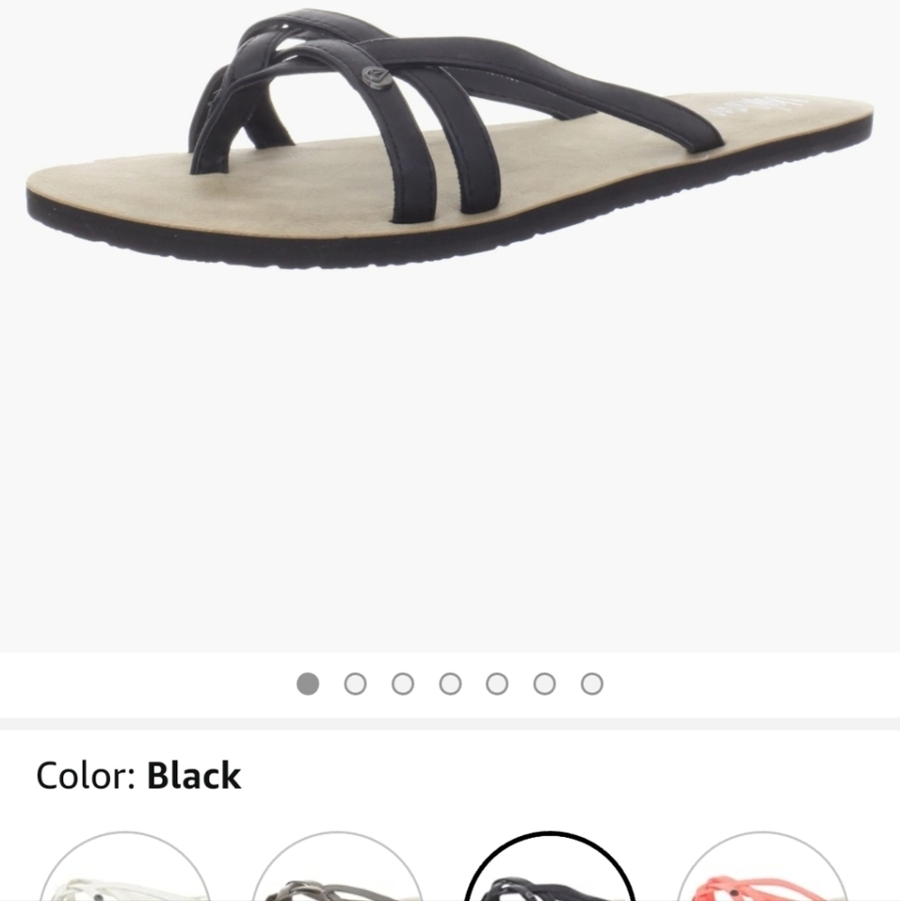 Volcom women's lookout sandal black, size 6